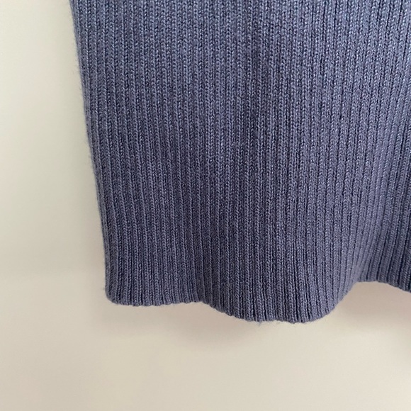 Lulus Best Guess Dusty Blue Ribbed Bodycon Sweater Dress, Size L NWT - Picture 7 of 7